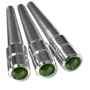 Paquete de 3 clavijas de cría de cristal verde cromo - Imagen 1 de 1