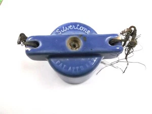 Vintage Silber Radio Isolator Blau Keramik - Bild 1 von 9