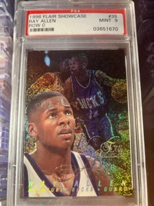 1996-97 Flair Showcase - Row 0 #35 Ray Allen (RC) PSA 9 - Picture 1 of 2