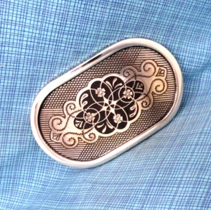 Classic Western Belt Buckle Cowboy Cowgirl Scroll Flourish Vintage 90s .SHY092 - Picture 1 of 7