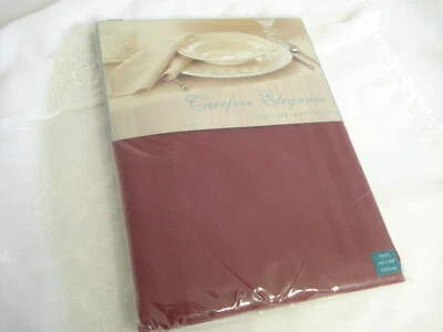 NEW - Vtg Bardwil Linens Carefree Elegance BurgundyTablecloth 60" x 84" Oblong - Image 1 of 4
