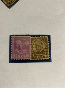 US Postage #831 50 Cent & #687 4 Cent Taft, Lot of (2) - Picture 1 of 1