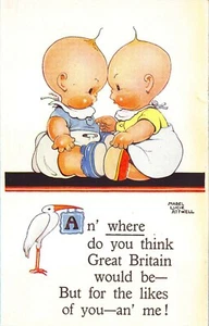 Mabel Lucie Attwell An' ¿dónde crees que estaría Gran Bretaña? - Postal - Imagen 1 de 2