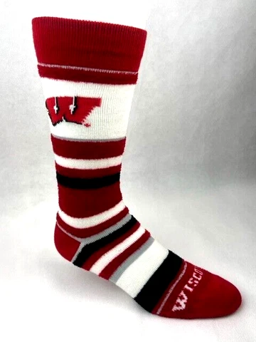 Wisconsin Badgers Fuzzy Crew Socks Cover