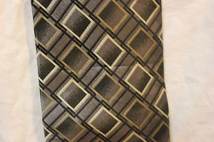 Covington Dress Neck tie 100% silk gray, silver, black - Imagen 1 de 3