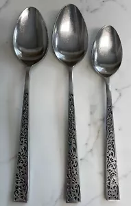3 Pc - Stanley Roberts 2 Soup 1 Teaspoon Stainless Steel MADRILLA PATTERN JAPAN - Picture 1 of 10