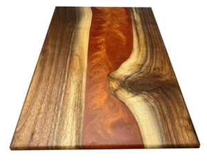 Live edge Custom Green Epoxy Resin Wooden River Style Dining top coffee table - Picture 1 of 4