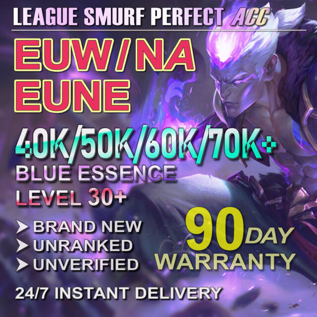 LoL Account Any Skin League of Legends EUW EUNE NA LAN RU OCE