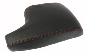 Fits 14-16 Mazda 3 Real Leather Center Console Armrest Cover w/Red Stitch - Bild 1 von 6