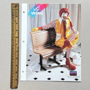 MCDONALD'S ISI Interior Systems VTG PLAYPLACE CATALOG Full-Size RONALD STATUES + - Picture 1 of 4