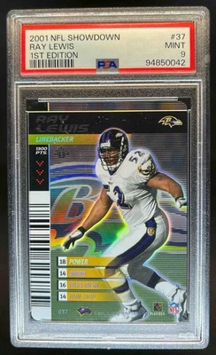 2001 NFL Showdown 1st Edition Ray Lewis #37 Ravens PSA 9 - Image 1 of 2