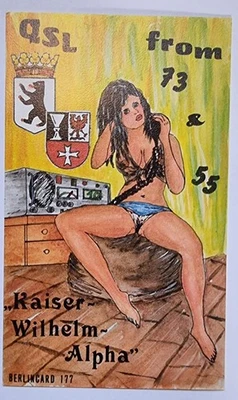 Adria-9 QSL • Berlincard 177 • “Kaiser-Wilhelm-Alpha” • CB Station • Berlin - Image 1 of 2