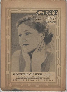 Grit Story Section March 8, 1936 Honeymoon Wife Humor Cartoons Poetry - Picture 1 of 1