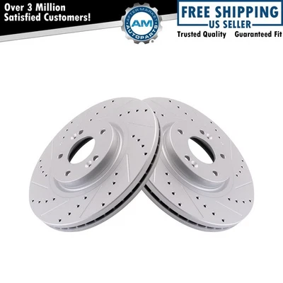 Front Brake Rotors Set Fits 2015-2021 Kia Sedona - Image 1 of 4