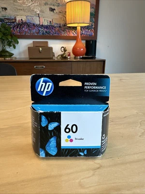 Genuine HP 60 Tri-Color Ink Cartridge CC643WN DeskJet Expired, New Sealed - Image 1 of 4