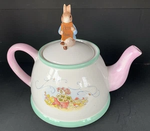 Vintage Beatrix Potter Peter Rabbit Teapot Teleflora Ceramic Teapot & Lid, 2002 - Picture 1 of 3