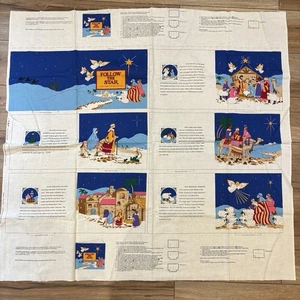 Cranston Print Works Follow The Star Christmas Book Cloth Pattern Fabric Panel - Bild 1 von 3