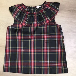 Crewcuts J. Crew Holiday Plaid Sleeveless Top Girl’s size 14 - Picture 1 of 7
