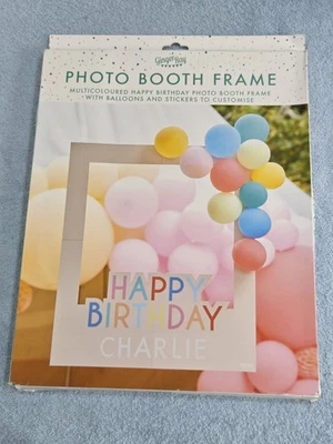 Customisable Happy Birthday Photo Booth Frame 72cm x 60cm - Image 1 of 4