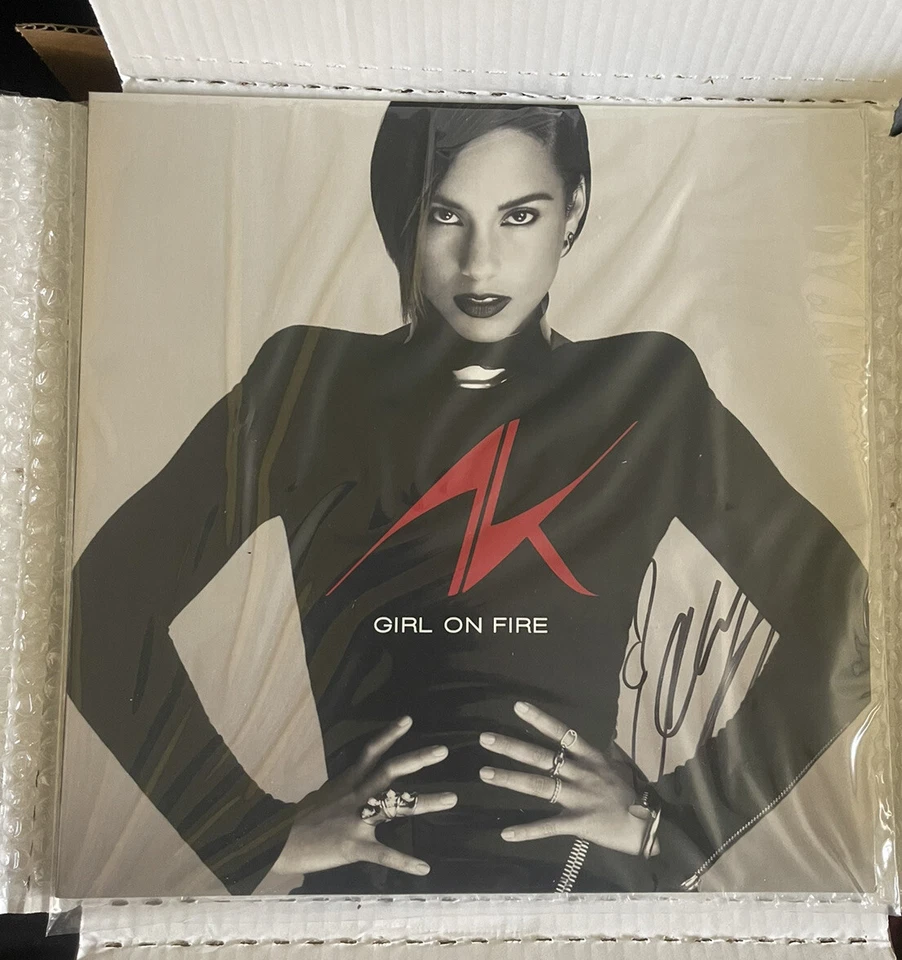 ALICIA KEYS Girl On Fire LP Autographed Vinyl Signed - Image 1 of 1