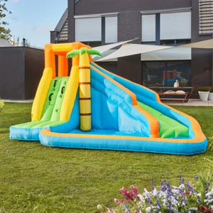 Hüpfburg Aufblasbar Wasserrutsche Plantschbecken Rutsche Pool Wasserpark Spaß - Bild 1 von 10