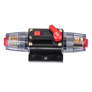 30A Car Boat Inline Circuit Breaker Fuse Holder For 12-48V Protection Cb02-30A - Picture 1 of 4