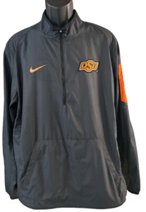 Oklahoma State University Jacket Cowboys Nike 1/4 Zip Windbreaker Women’s L - Picture 1 of 4