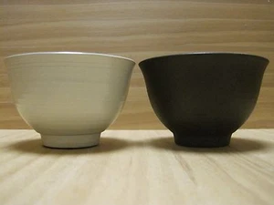 Black & White Banko Ware Set, Japanese Pottery Teacups Yunomi,Japanese Green Tea - Picture 1 of 8
