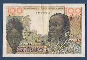 BILLET de BANQUE.BURKINA FASSO.100 FRANCS Pick n°301.Ce 1965 en TTB B.260 57418 - Imagen 1 de 2
