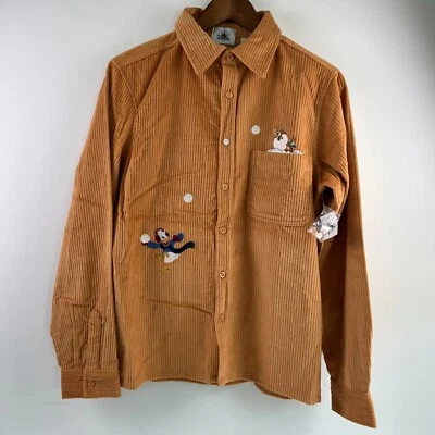 Рубашка на пуговицах Disney Parks Holiday Homestead Donald Chip & Dale бежевая XS новая с ценниками - Изображение 1 из 4