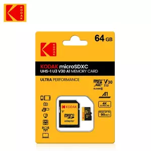 Kodak 64GB Micro SD Card tf Memory Card 64GB Class10 U3 High Speed - Picture 1 of 6