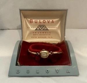 Women’s Bulova Watch & Original Box 1947 H682400 Rare Collectors 10k Gf Gold - Picture 1 of 22