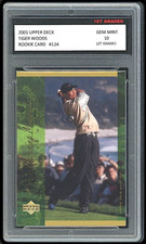 Tiger Woods 2001 Upper Deck Pga Usa/Golf/Golfer 1st Graded 10 Rookie Card #124