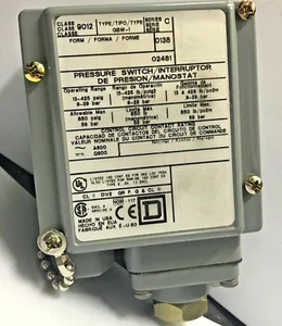 Square D 9012 GBW-1 9012GBW1 Pressure Switch Manostat / Interruptor de Pression