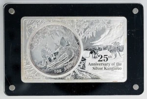 2018 Australien 25th Anniversary of the Silver Kangaroo 3oz Silbermünze & Barren Set - Bild 1 von 5