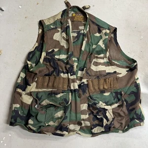 Vintage XCaliber Sportsman Apparel Vest Adult Large Woodland Camo Hunting Mens - Picture 1 of 5