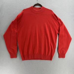 Suéter Bullock & Jones Para Hombres XL Rojo Lana Cachemira Tejido Pullover Cuello Simulado Lujo - Imagen 1 de 10