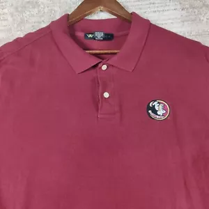 Camisa Polo Florida State Seminoles FSU Para Hombres Grande Roja Manga Corta Algodón Piqué - Imagen 1 de 10