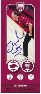 Boleto de recuerdo de baloncesto de los Arkansas Razorbacks SEC Eric Musselman firmado - Imagen 1 de 3