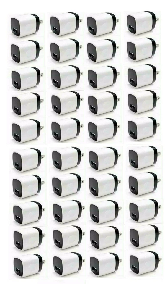 100x 1A USB Wall Charger Plug AC Home Power Adapter FOR Samsung Android iPhone - Image 1 of 3