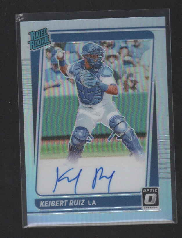 Tarjeta automática Keibert Ruiz 20201 Panini Donruss clasificación novato Silver Prizms #RRS-KR Foto 1 de 1