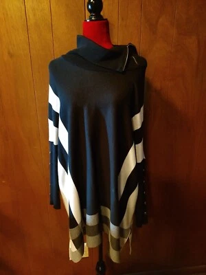 Joseph A Woman's Long Black,White & Gray Sweater Size 1X - Image 1 of 4