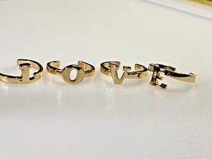 Avon Toe Rings Set Of Four Gold Metal Worn Together make Word Love - Picture 1 of 7