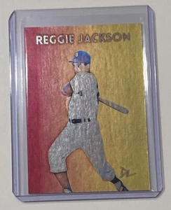 Reggie Jackson Platinum Plated Artist Signed Arizona State Baseball Card 1/1 - Picture 1 of 2