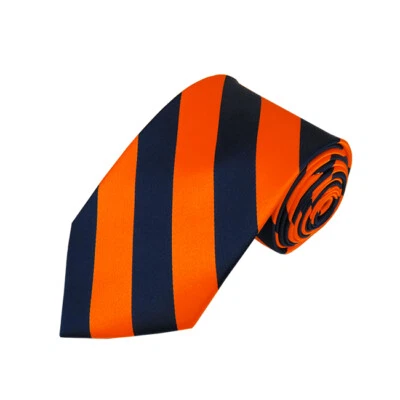 Corbata tejida a rayas universitaria Romario Manzini® para hombre (22 colores) Foto 1 de 4