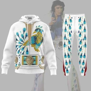 Elvis Presley Peacock Outfit - Costume Cosplay Hoodie Sweatshirt Sweatpants - Picture 1 of 7