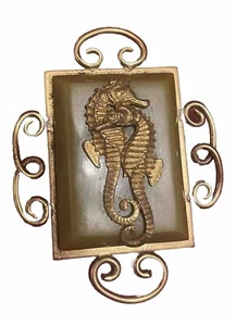 Art Deco JHP Paris France Green Bakelite Seahorse Lovers Brooch Pin RARE! - Picture 1 of 6