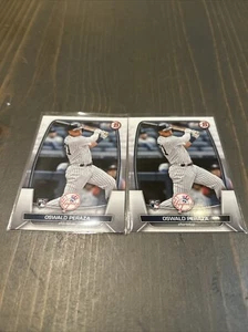 Oswald Peraza 2023 Bowman Rookie Base Lot 2x - Picture 1 of 2