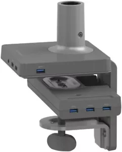 HumanScale M/Connect Retrofit USB Dual-Video Docking Station Clamp Mount Silver - Picture 1 of 2