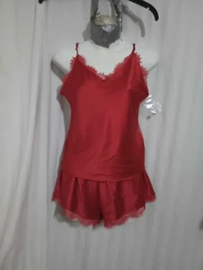 victory secret 2 pieces sexy sleepwear size xs red (1414B) - Picture 1 of 11